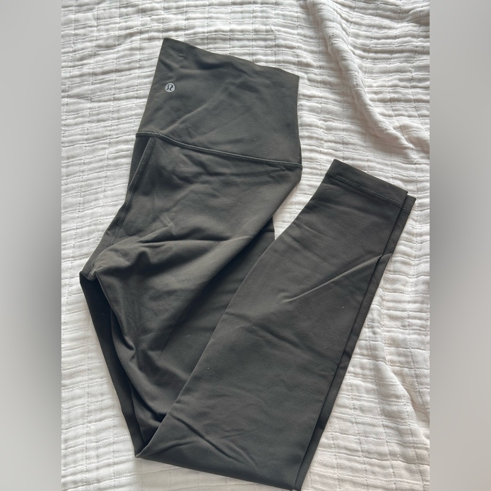 Lululemon Wunder Under Super High Rise Full on Luon - Dark Olive - 10